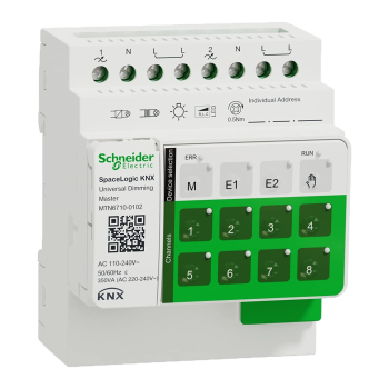 KNX Universal Dimmer Master 2-Channel up to 350 W – SpaceLogic Series, Model MTN6710-0102