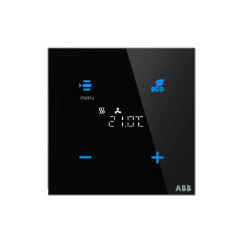 Tacteo Smart Touch Thermostatic Switch, Black & White Glass, Code TR/U.1.1-CG